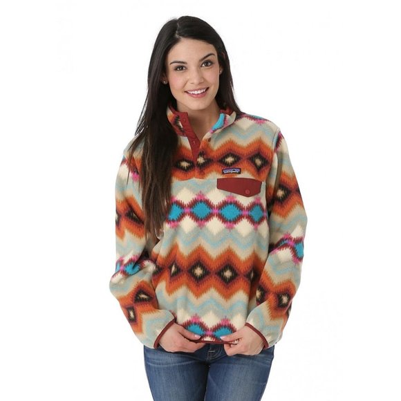 Patagonia Tops - Patagonia Synchilla Lightweight Snap-T Pullover in HTF Timber Twist Cinder Red